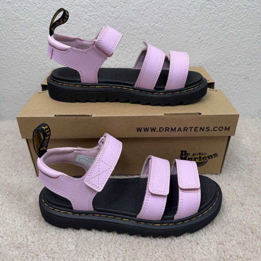 NEW Dr. Martens Klaire J Junior Strap Sandals SIZE 5 EU 36 Pale Pink LA004